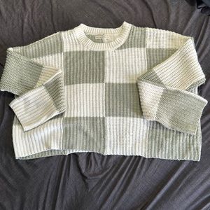 White and sage green Moon & Madison sweater!